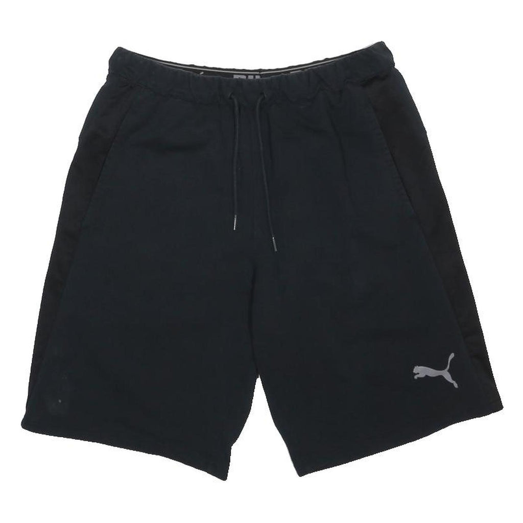 PUMA Mens Black Casual Shorts M W29 Cotton Blend Drawstring Athletic