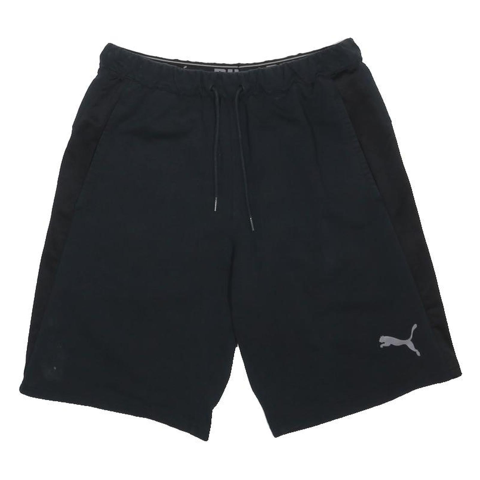 PUMA Mens Black Casual Shorts M W29 Cotton Blend Drawstring Athletic