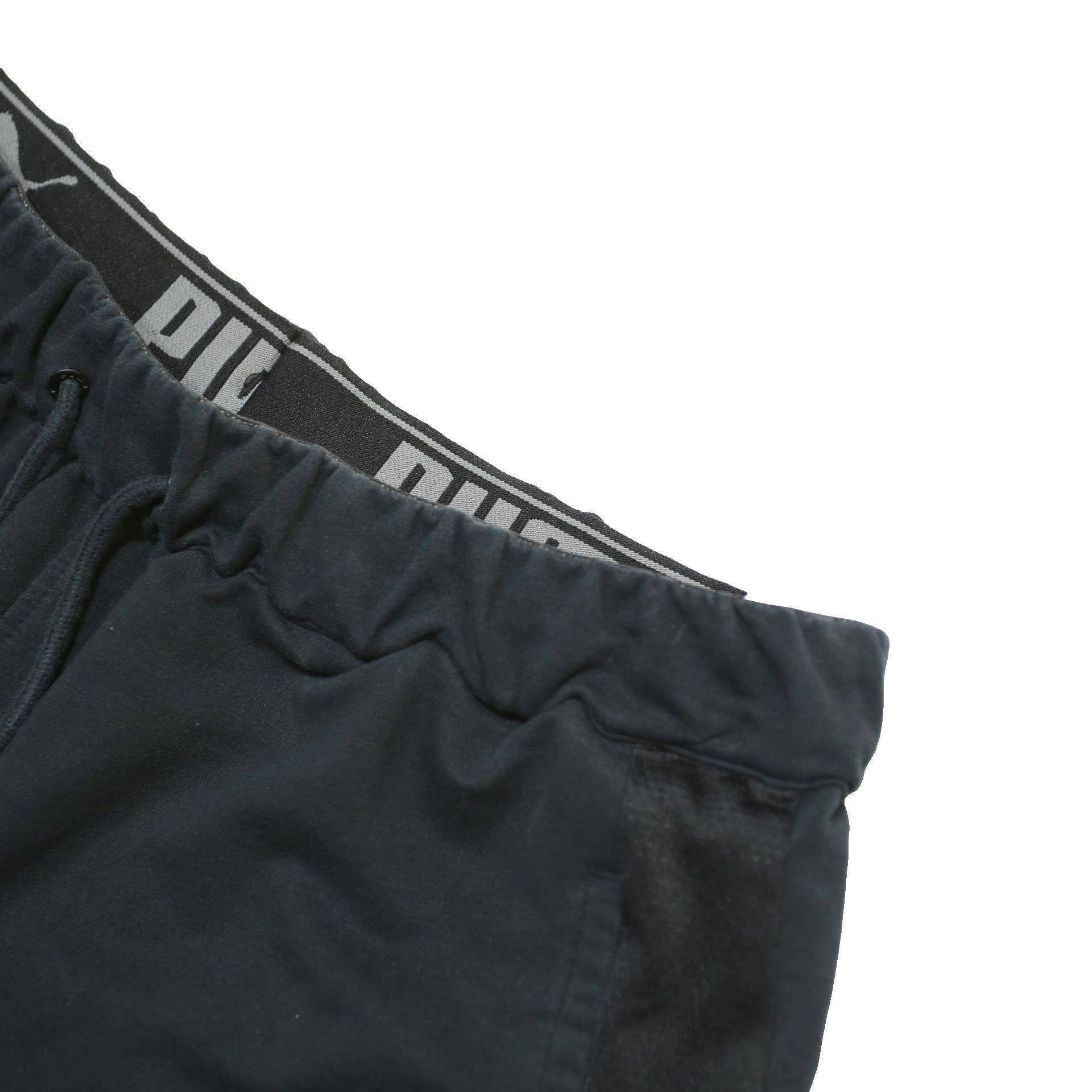 PUMA Mens Black Casual Shorts M W29 Cotton Blend Drawstring Athletic