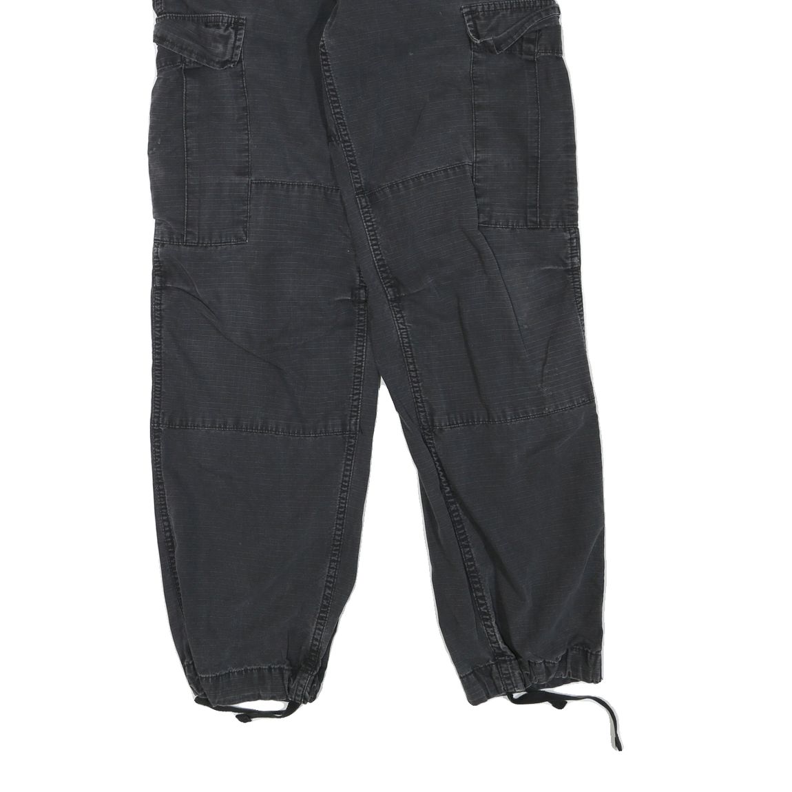 CARHARTT Mens Regular Cotton Blend Cargo Black Jeans W32 L32 Workwear Zip