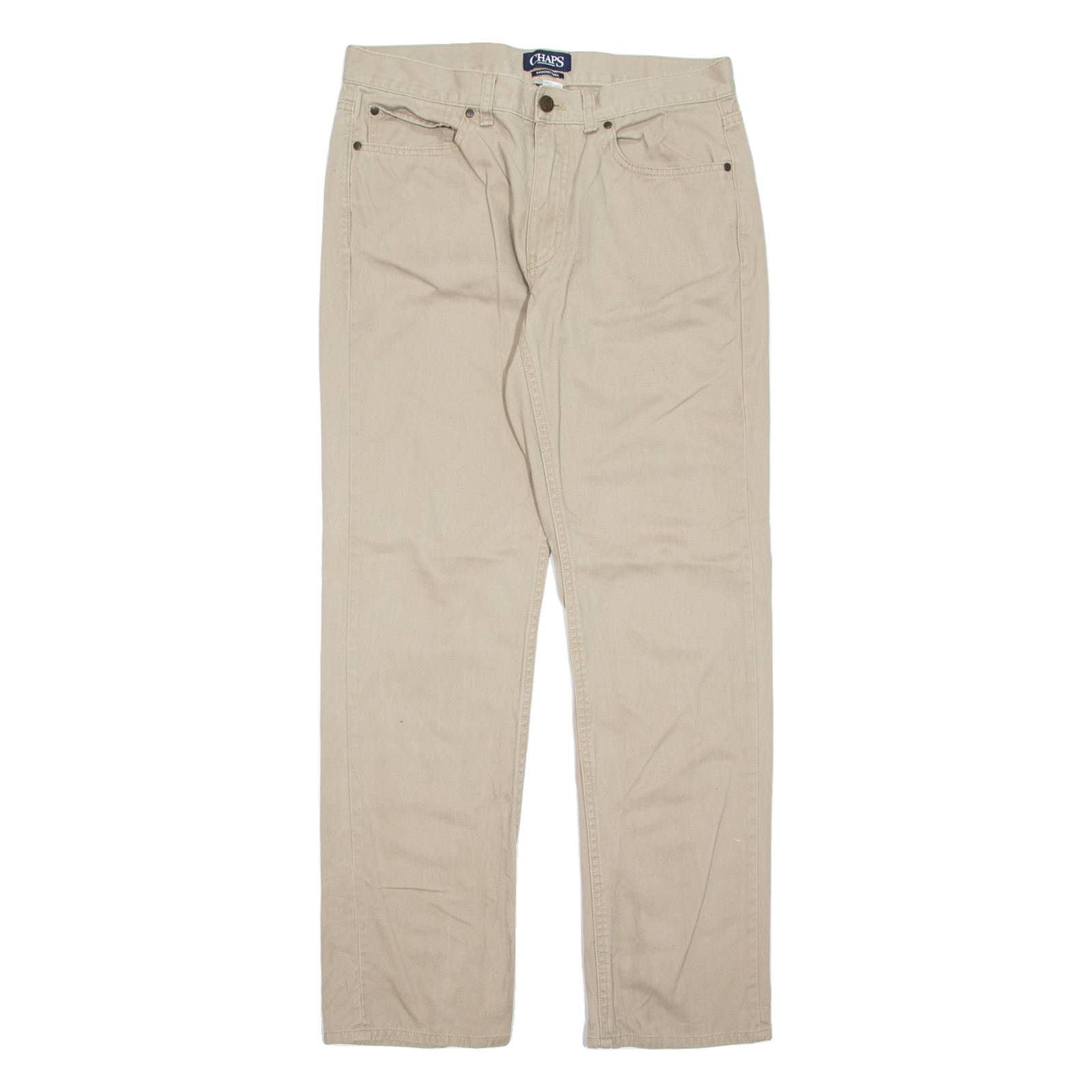 CHAPS Mens Trousers Beige Regular Straight W30 L30