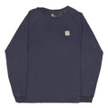 CARHARTT Mens Blue Modern Long Sleeve Crew Neck T-Shirt M Cotton Blend Workwear