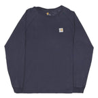 CARHARTT Mens Blue Modern Long Sleeve Crew Neck T-Shirt M Cotton Blend Workwear