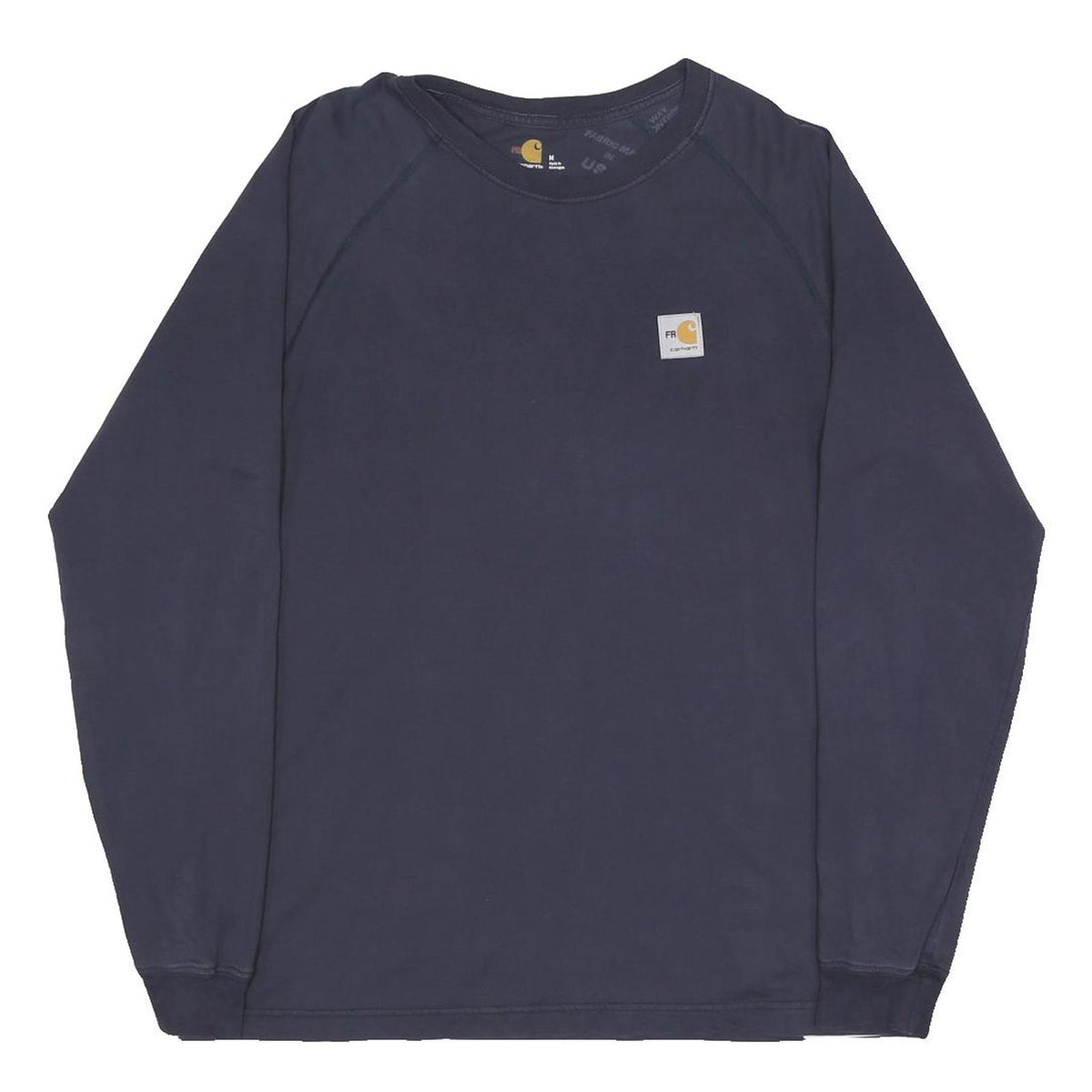 CARHARTT Mens Blue Modern Long Sleeve Crew Neck T-Shirt M Cotton Blend Workwear