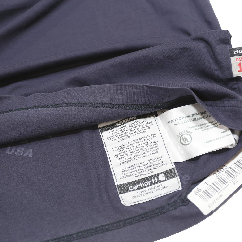CARHARTT Mens Blue Modern Long Sleeve Crew Neck T-Shirt M Cotton Blend Workwear