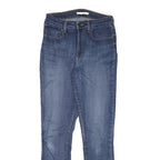 LEVI'S 721 Womens Jeans Blue Slim Skinny Denim Medium W26 L29 Stretch Zip