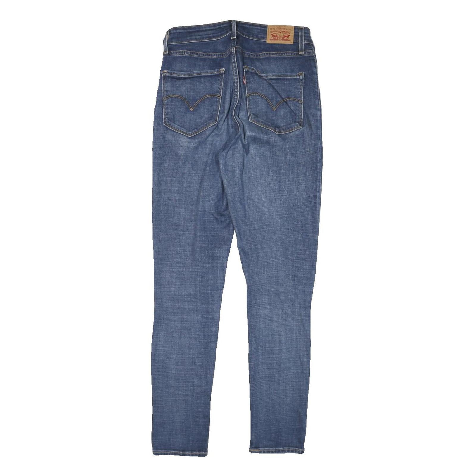 LEVI'S 721 Womens Jeans Blue Slim Skinny Denim Medium W26 L29 Stretch Zip