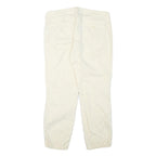 LAUREN RALPH LAUREN Womens Relaxed Beige Cotton Blend Trousers W33 L27 Zip