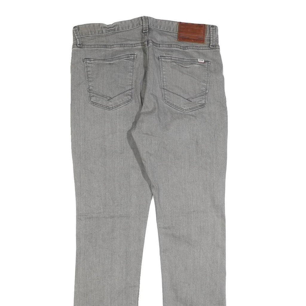 VANS Mens Jeans Grey Slim Skinny Denim W32 L32 Zip Cotton Casual Streetwear