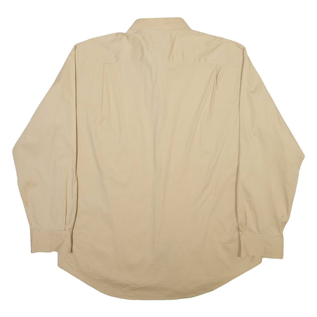 TOMMY HILFIGER Mens Plain Shirt Brown Long Sleeve L