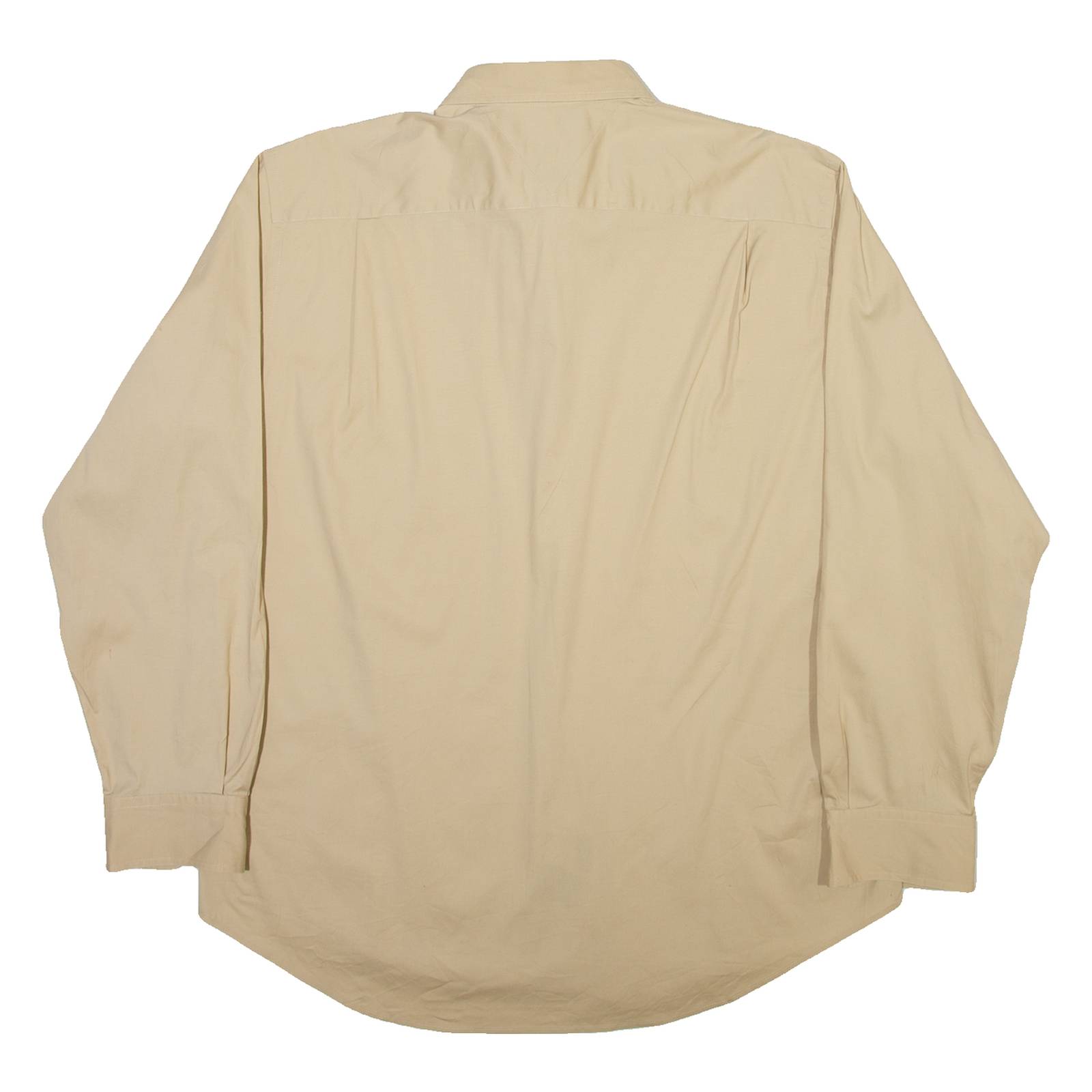 TOMMY HILFIGER Mens Plain Shirt Brown Long Sleeve L