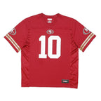 NFL Mens Red San Francisco 49ers Jersey XL Short Sleeve V-Neck Sports Fan Top