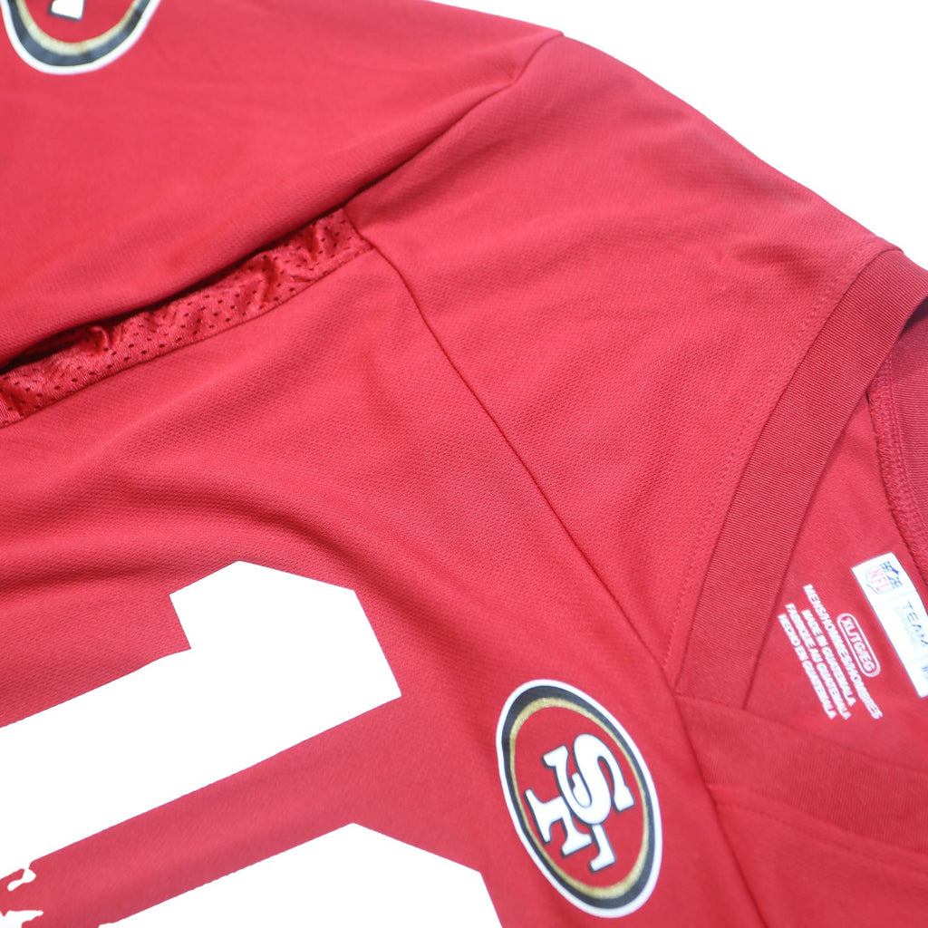 NFL Mens Red San Francisco 49ers Jersey XL Short Sleeve V-Neck Sports Fan Top