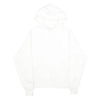 CHAMPION REVERSE WEAVE Mens White Pullover Hoodie S Embroidered Logo Drawstring