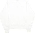 CHAMPION REVERSE WEAVE Mens White Pullover Hoodie S Embroidered Logo Drawstring