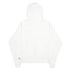 CHAMPION REVERSE WEAVE Mens White Pullover Hoodie S Embroidered Logo Drawstring