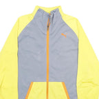 PUMA Mens Yellow & Grey Track Jacket S Polyester Zip Sport Casual