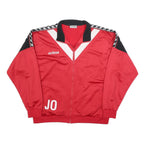 ERIMA Mens Red & Black Track Jacket L Polyester Blend Zip Sportswear FC