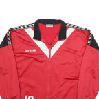 ERIMA Mens Red & Black Track Jacket L Polyester Blend Zip Sportswear FC
