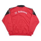 ERIMA Mens Red & Black Track Jacket L Polyester Blend Zip Sportswear FC