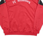 ERIMA Mens Red & Black Track Jacket L Polyester Blend Zip Sportswear FC