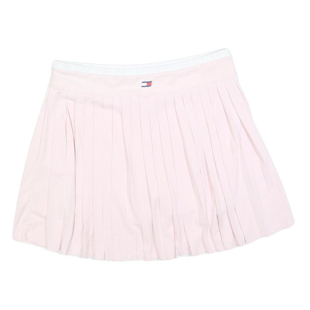 TOMMY HILFIGER Womens Pink Pleated Mini Polyester Blend Skort XL Casual Summer