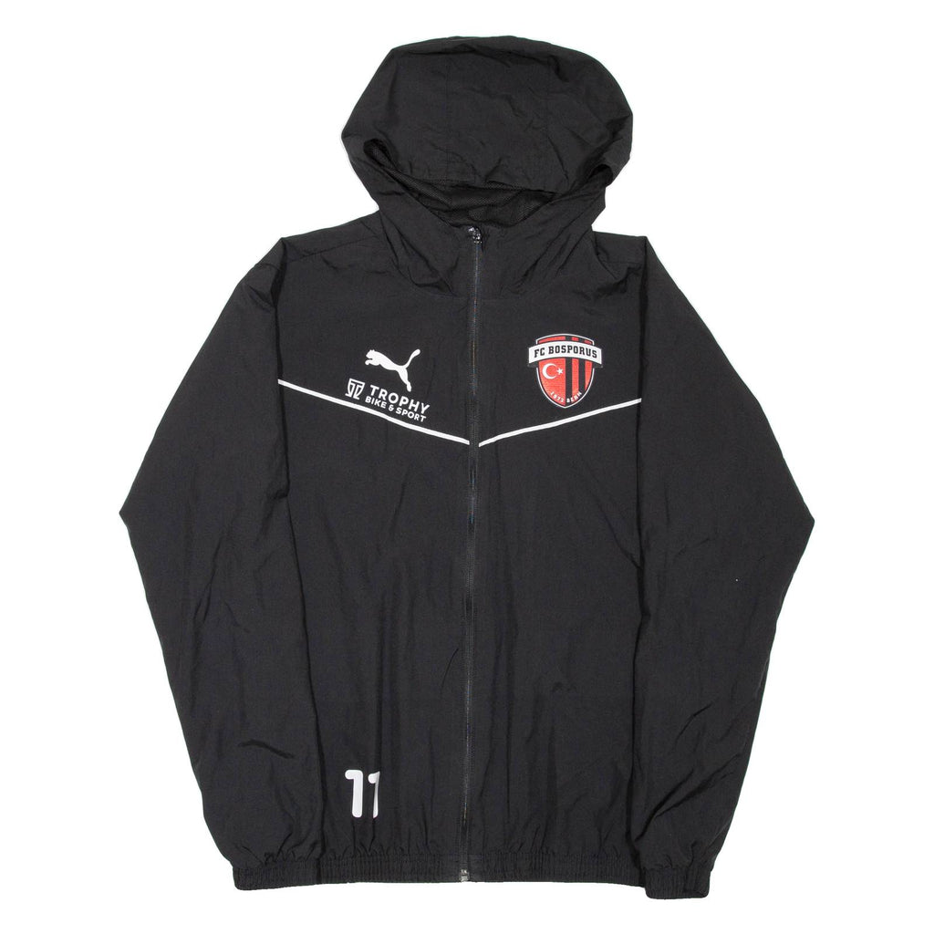 PUMA FC BOSPORUS Mens Rain Jacket Black Hooded M