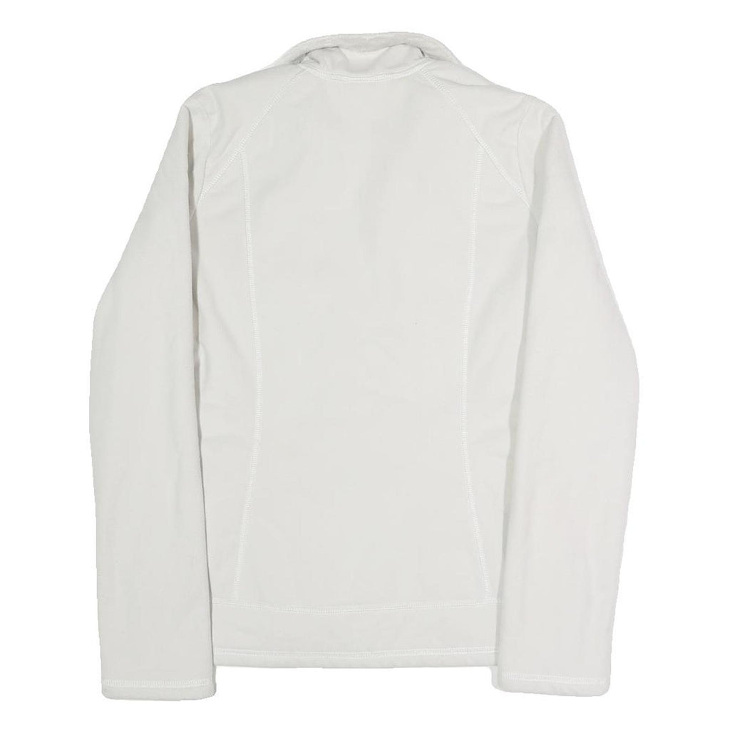 THE NORTH FACE Womens White Softshell Jacket S Polyester Blend Zip Casual
