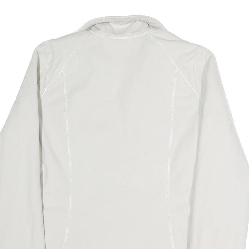 THE NORTH FACE Womens White Softshell Jacket S Polyester Blend Zip Casual