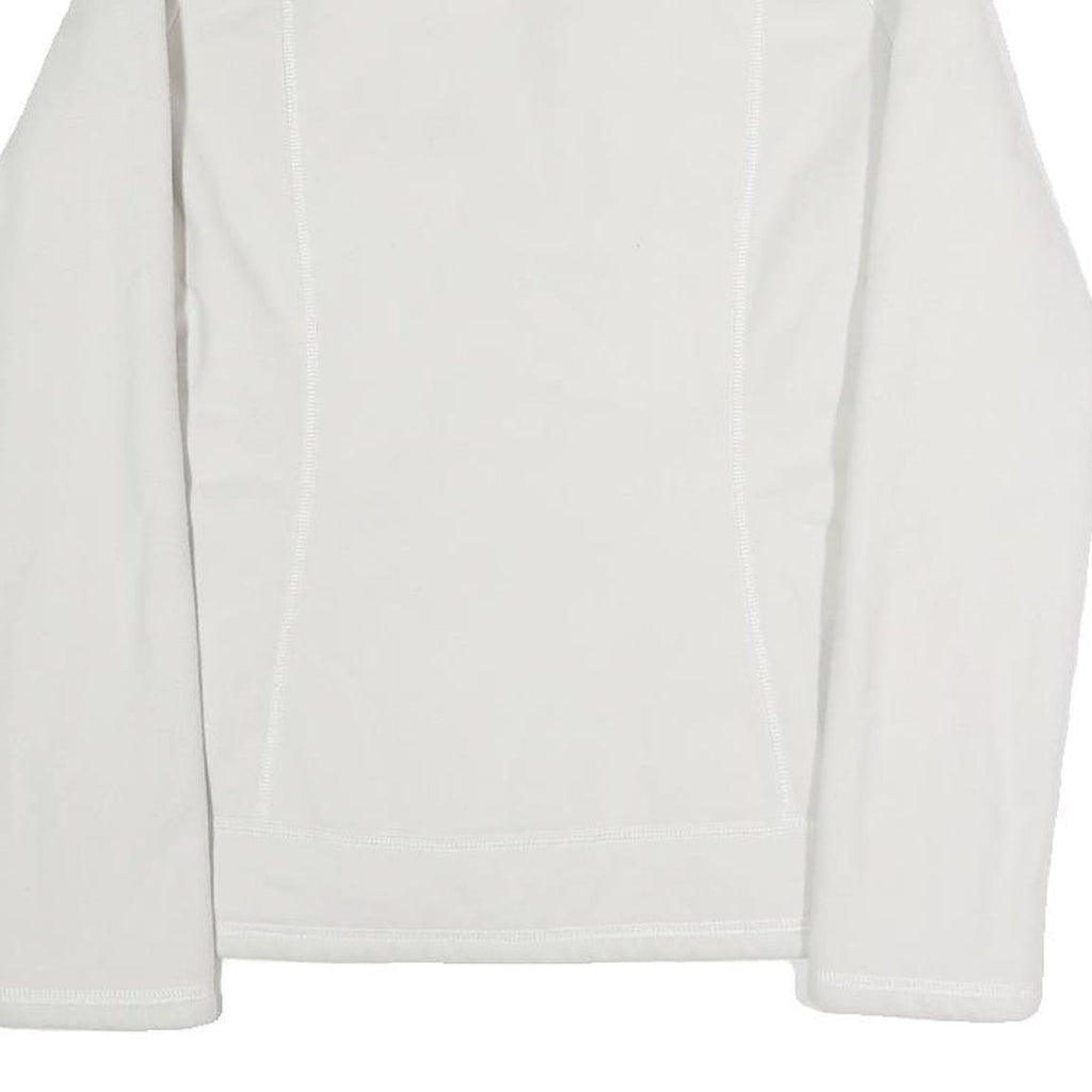 THE NORTH FACE Womens White Softshell Jacket S Polyester Blend Zip Casual