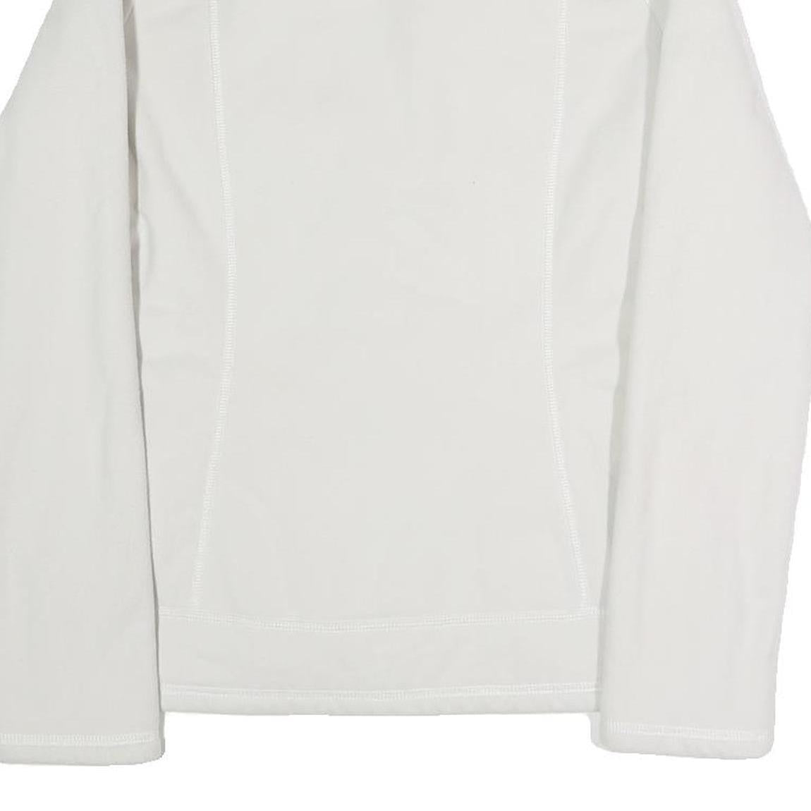 THE NORTH FACE Womens White Softshell Jacket S Polyester Blend Zip Casual