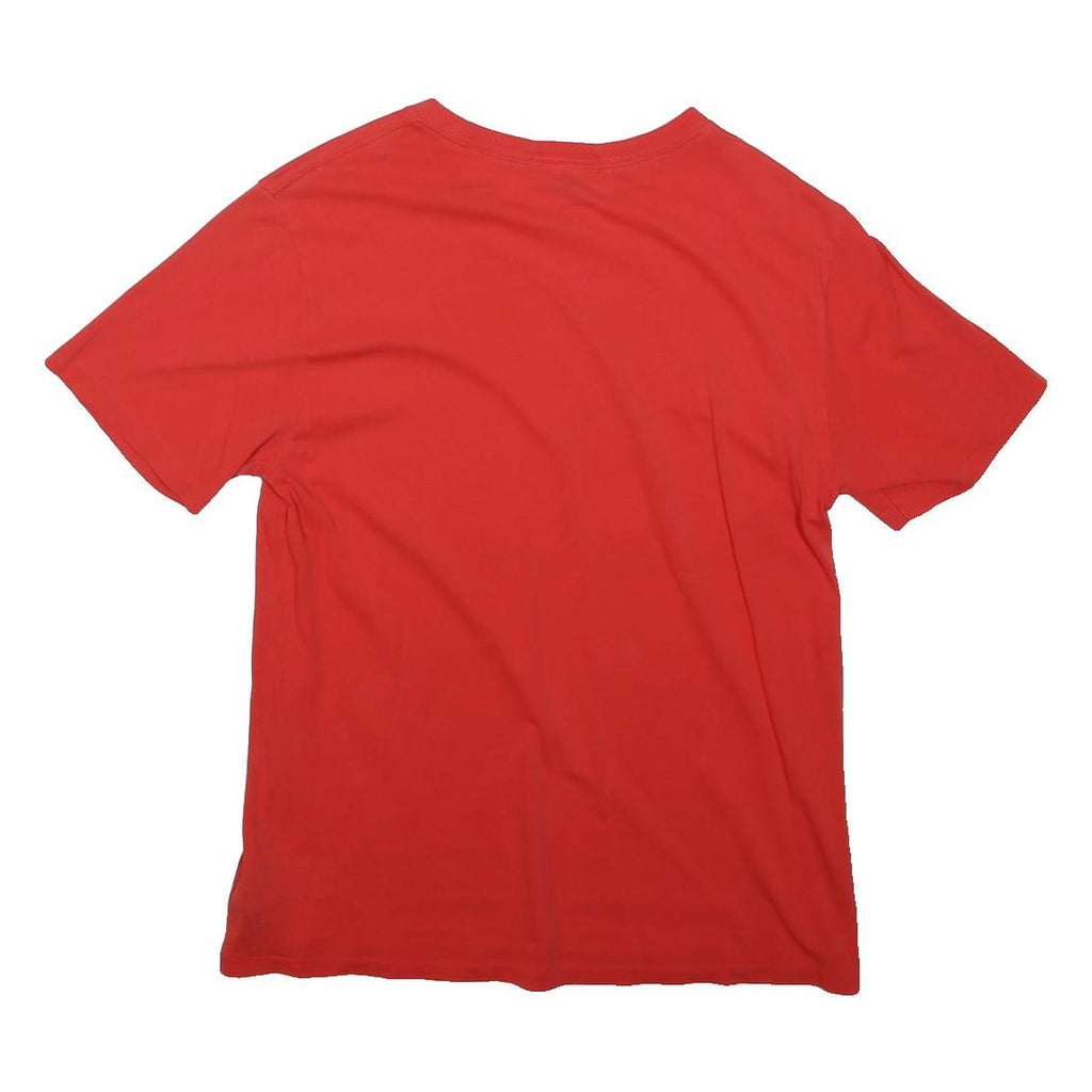 POLO RALPH LAUREN Boys Red Graphic T-Shirt 14-15Y Short Sleeve Crew Neck Cotton
