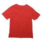 POLO RALPH LAUREN Boys Red Graphic T-Shirt 14-15Y Short Sleeve Crew Neck Cotton
