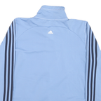 ADIDAS Womens Blue Lightweight Zip Jacket L Polyester Blend Plain Sportswear