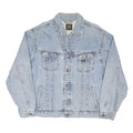 LEE Mens Blue Denim Jacket XL Cotton Blend Button Closure Classic Fit Casual