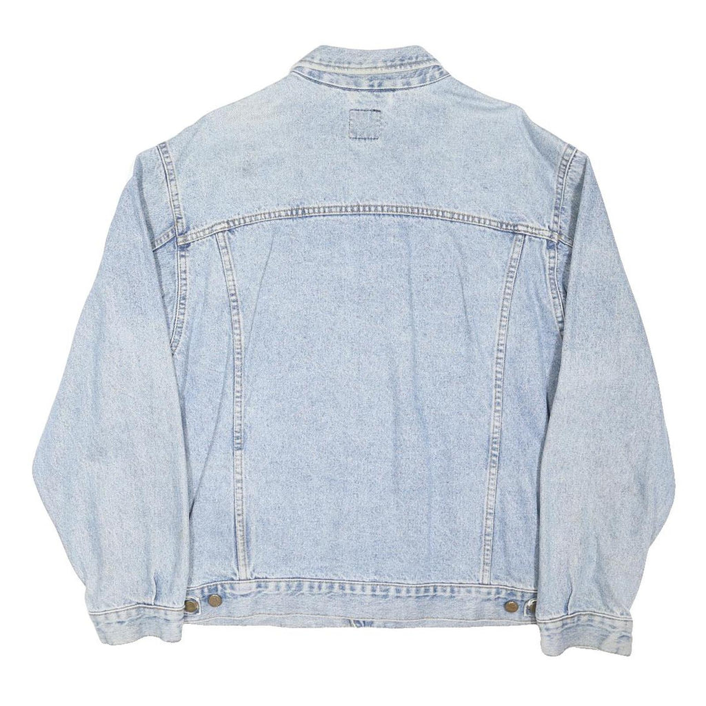 LEE Mens Blue Denim Jacket XL Cotton Blend Button Closure Classic Fit Casual