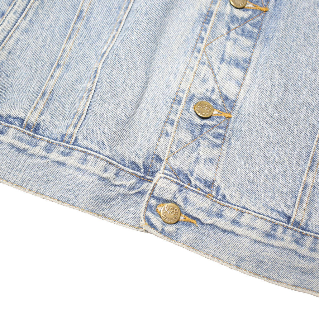 LEE Mens Blue Denim Jacket XL Cotton Blend Button Closure Classic Fit Casual