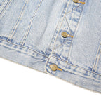 LEE Mens Blue Denim Jacket XL Cotton Blend Button Closure Classic Fit Casual