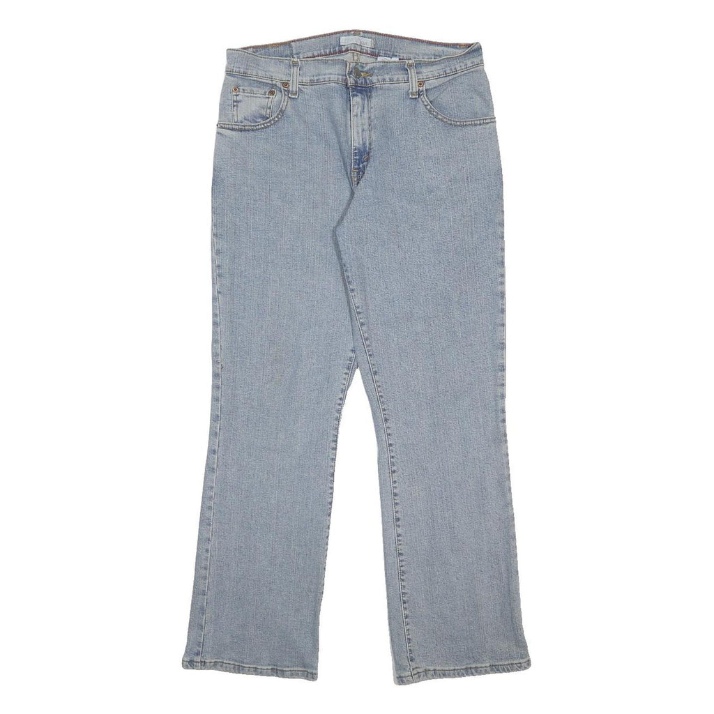LEVI'S 550 Womens Blue Relaxed Straight Denim Light W32 L30 Cotton Blend Zip