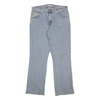 LEVI'S 550 Womens Blue Relaxed Straight Denim Light W32 L30 Cotton Blend Zip