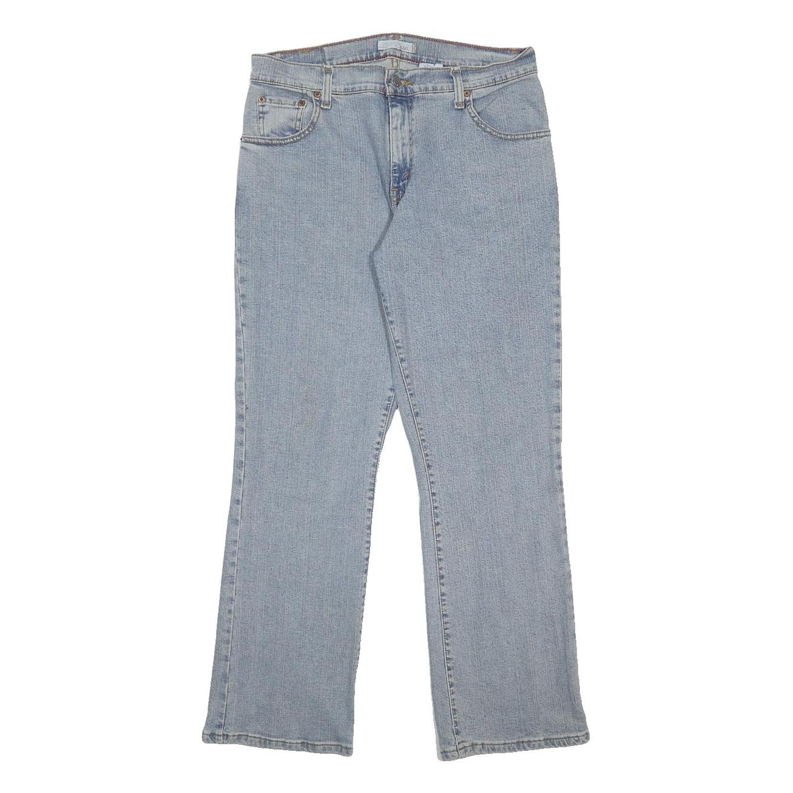 LEVI'S 550 Womens Blue Relaxed Straight Denim Light W32 L30 Cotton Blend Zip