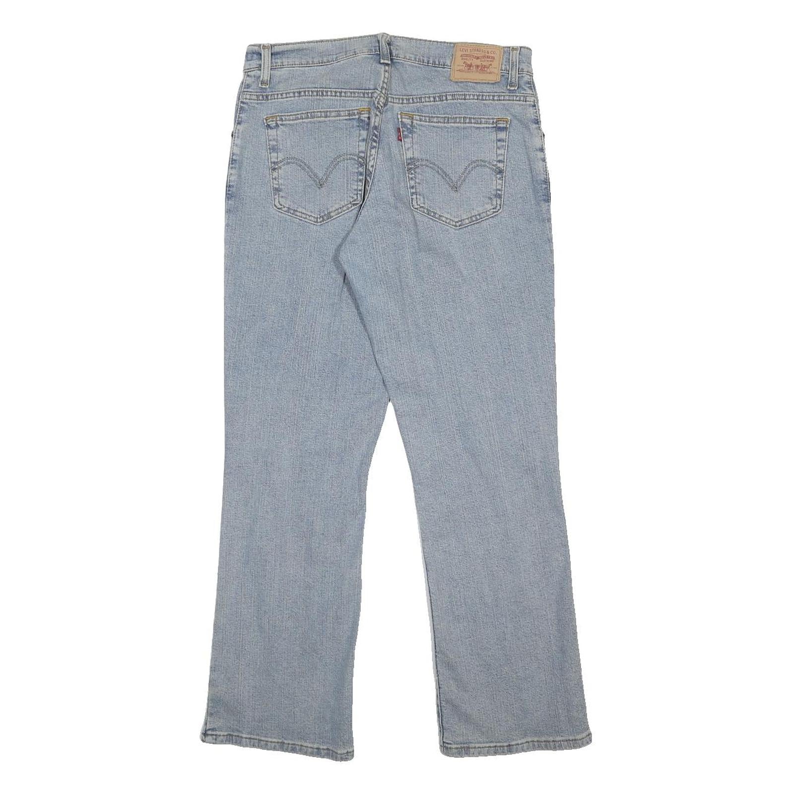 LEVI'S 550 Womens Blue Relaxed Straight Denim Light W32 L30 Cotton Blend Zip