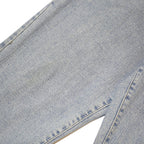 LEVI'S 550 Womens Blue Relaxed Straight Denim Light W32 L30 Cotton Blend Zip