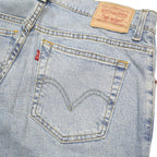 LEVI'S 550 Womens Blue Relaxed Straight Denim Light W32 L30 Cotton Blend Zip