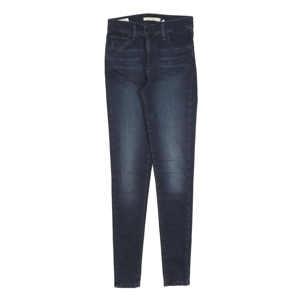 LEVI'S 720 Womens Slim Blue Denim Medium Wash Jeans W25 L30 Stylish Zip Closure