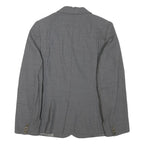 SPORTMAX Womens Grey Wool Blazer Jacket M Woven Tailored Button Closure