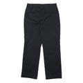 NIKE Mens Cotton Blend Black Relaxed Straight Trousers W32 L32 Casual Zip