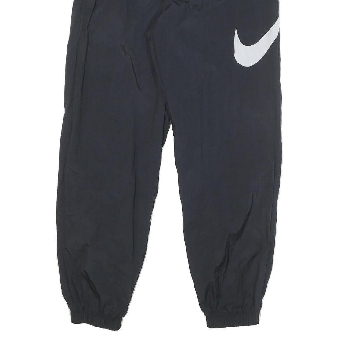 NIKE Mens Joggers Black S W26 L27 Slim Tapered Logo Sweatpants Lightweight