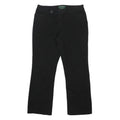 LAUREN RALPH LAUREN Womens Cotton Blend Black Regular Fit Straight Trousers W28