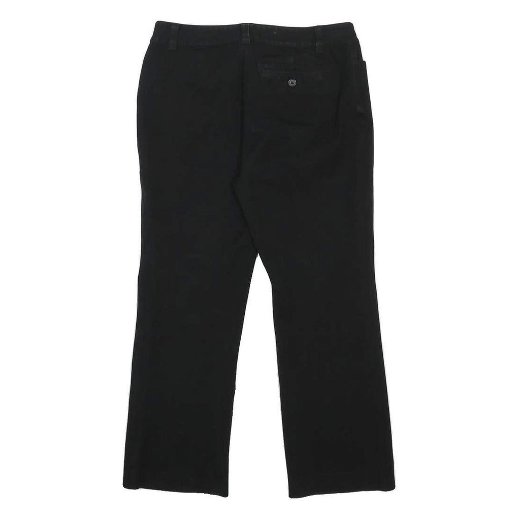 LAUREN RALPH LAUREN Womens Cotton Blend Black Regular Fit Straight Trousers W28
